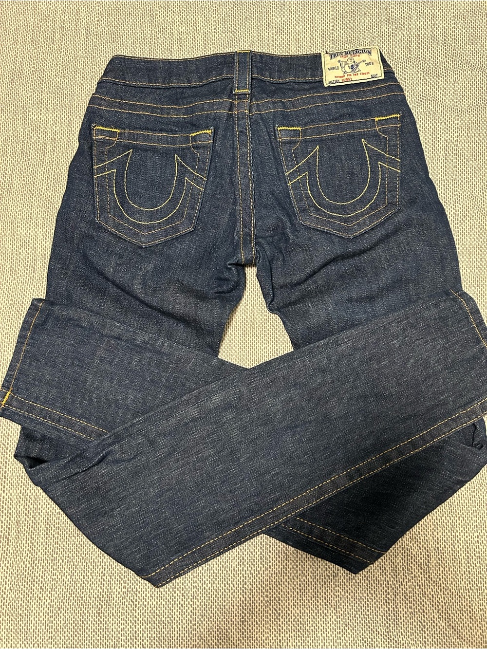 True Religion Indigo Skinny Jeans with Contrast Stitching